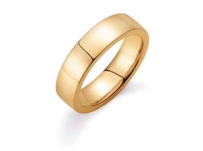 Herrenring Modern 6mm in 14K Gelbgold poliert