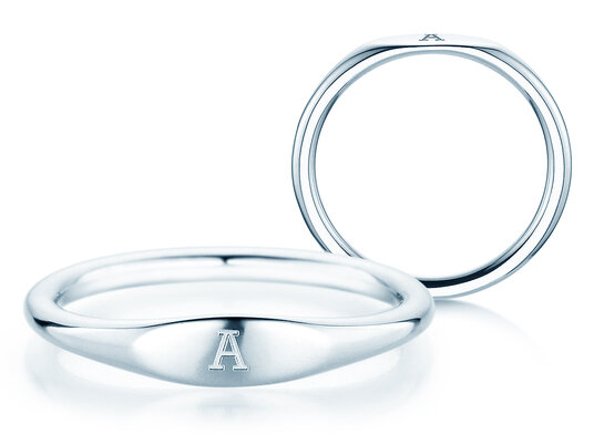 Ring Signet in Silber 925/- poliert