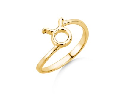 Ring Sternzeichen Stier in 14K Gelbgold
