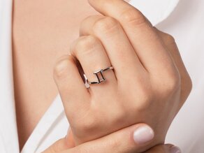 Ring Sternzeichen Zwillinge in 18K Roségold