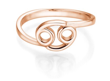 Ring Sternzeichen Krebs in 14K Roségold