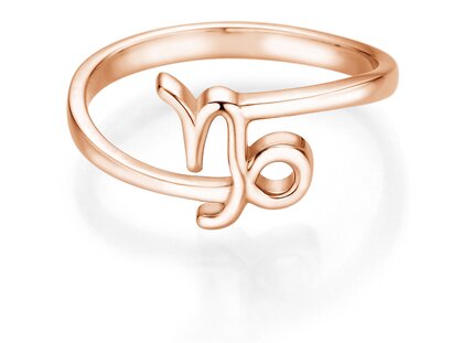 Ring Sternzeichen Steinbock in 18K Roségold
