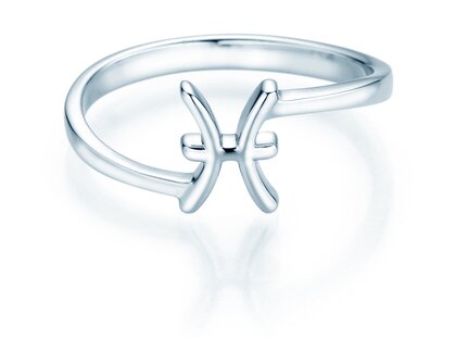 Ring Sternzeichen Fische in Silber 925/-
