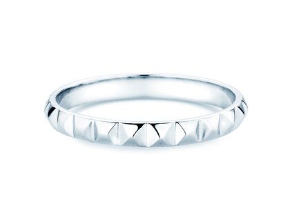 Verlobungsring Trinity in 14K Weißgold poliert